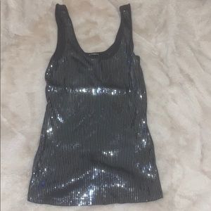 Express sequin tank top